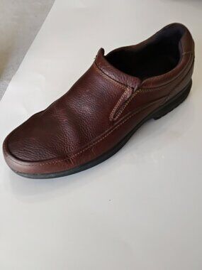 Rockport Men's Eureka Plus Leather Slip-On Loafers - Tumbled Brown - Size 12M